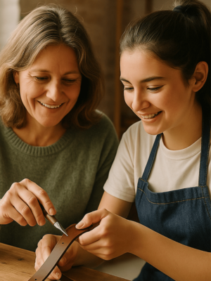 Atelier Duo Mère/Fille : Créez un Lien Unique, Façonnez Votre Ceinture en Cuir