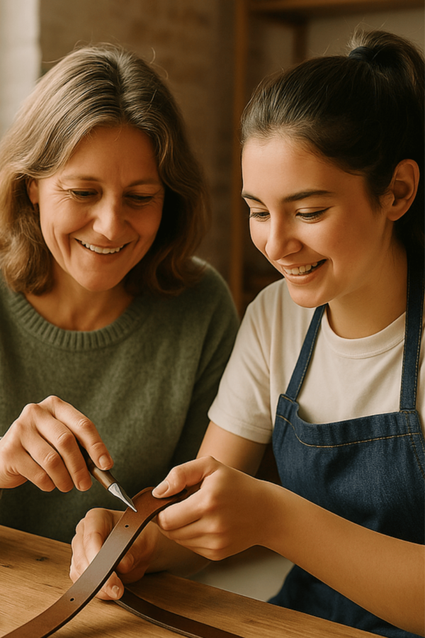Atelier Duo Mère/Fille : Créez un Lien Unique, Façonnez Votre Ceinture en Cuir