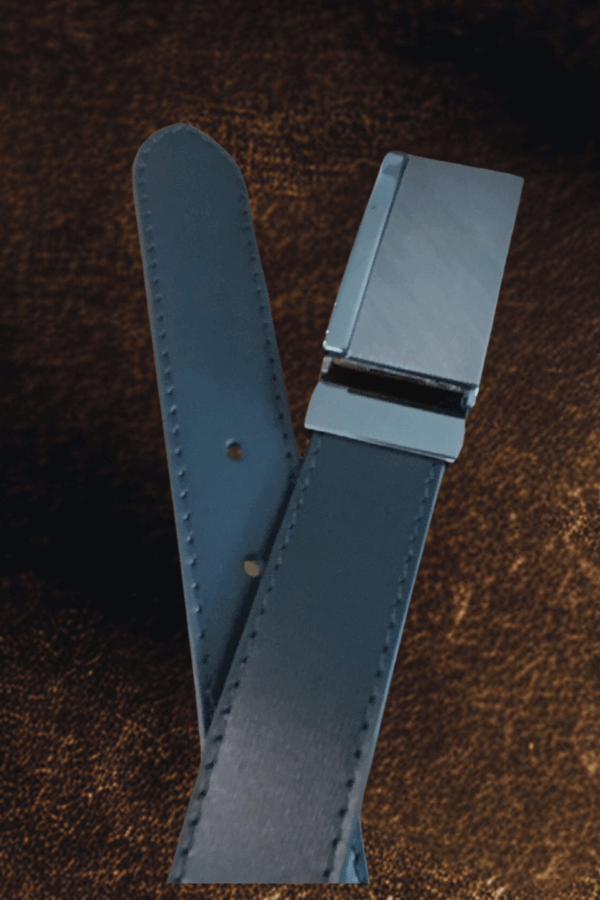 Ceinture sur-mesure en cuir pleine fleur – doublée, surpiquée, boucle canon de fusil – Image 2