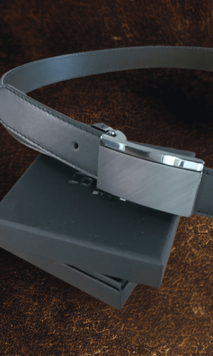 Ceinture cuir homme boucle canon de fusil